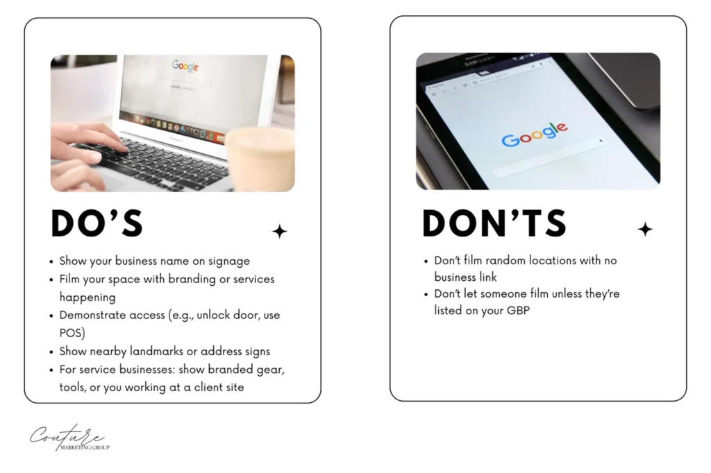 How Couture Marketing Group Helps You Navigate Google Business Profile Verification in 2025 5 Best Practices for Google Business Profile Video Verification